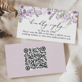 QR code Lavender Wedding RSVP Enclosure Kaart Visitekaartje