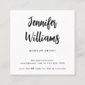 QR-code legant en modern goud Vierkante Visitekaartje (Achterkant)