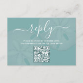 QR-code legante Waterverf strand en dollar Informatiekaartje (Voorkant)