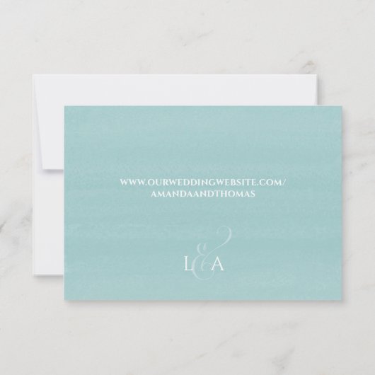 QR-code legante Waterverf strand en dollar RSVP Kaartje (Achterkant)