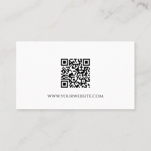 QR code Leuke Kat Pet Sitter Blauw Visitekaartje (Achterkant)
