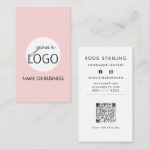 QR-code Licht Roze professionele Logo Verticaal