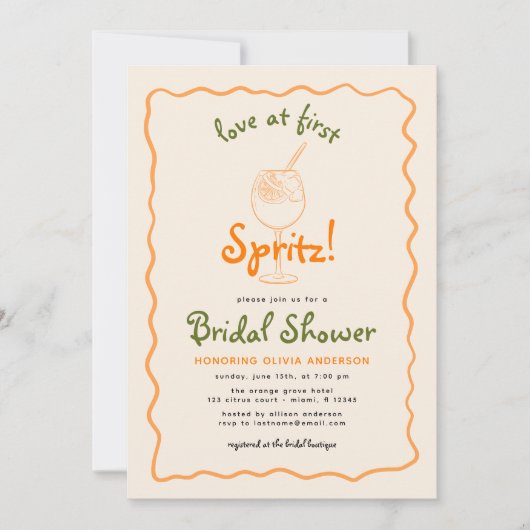 QR-code liefde bij het eerste Spritz Funky Vrijgez Kaart (Voorkant)