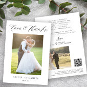 QR CODE liefde en dankbaarheid script 2 foto bruil Bedankkaart