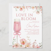 QR Code Liefde in Bloom Pink Bow Vrijgezellenfeest Kaart (Voorkant)