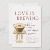 QR Code Liefde is aan het Bruisen Martini Bruidsdi Kaart (Voorkant)