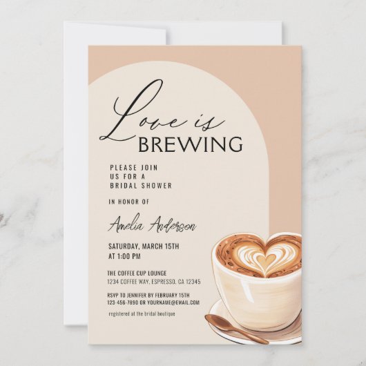 QR Code Liefde is het brouwen van koffie Vrijgezel Kaart (Voorkant)