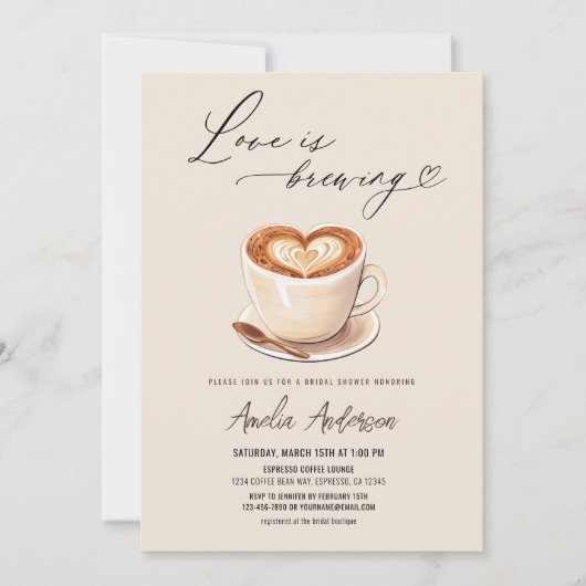 QR Code Liefde is het brouwen van koffie Vrijgezel Kaart (Voorkant)