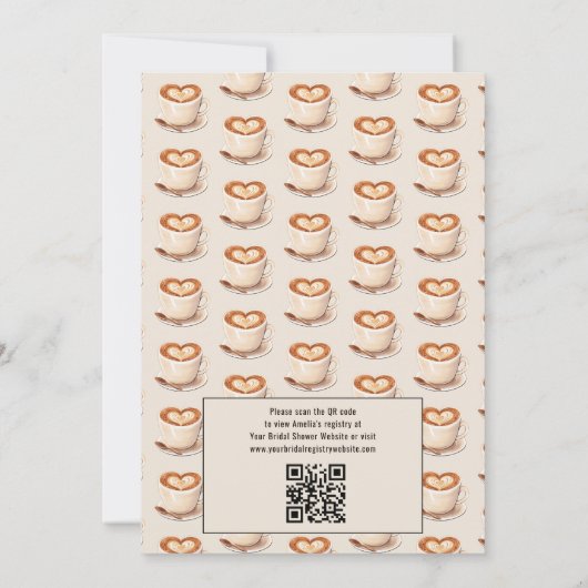 QR Code Liefde is het brouwen van koffie Vrijgezel Kaart (Achterkant)