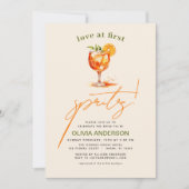 QR Code Liefde Op Het Eerste Bruisende Oranje Brui Kaart (Voorkant)