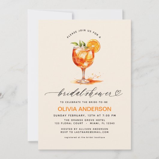 QR Code Liefde op het eerste Spritz Oranje Vrijgez Kaart (Voorkant)