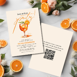 QR Code Liefde op het eerste Spritz Oranje Vrijgez Kaart