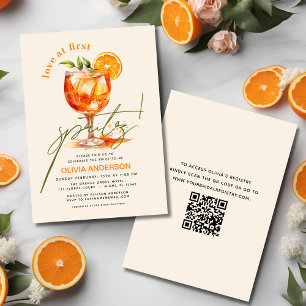 QR Code Liefde op het eerste Spritz Oranje Vrijgez Kaart