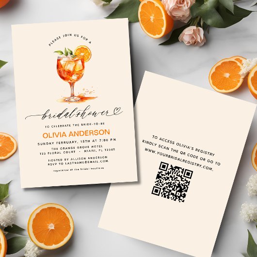 QR Code Liefde op het eerste Spritz Oranje Vrijgez Kaart