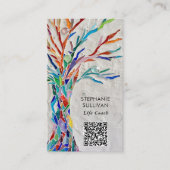 QR Code Life Coach Tree of Life Visitekaartje (Voorkant)