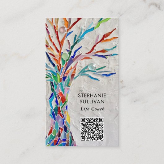 QR Code Life Coach Tree of Life Visitekaartje (Voorkant)
