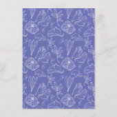QR Code Lila Lavender Floral Wedding Details Informatiekaartje (Achterkant)