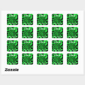 QR Code lime groen schattig verloren gevonden Vierkante Sticker (Vel)