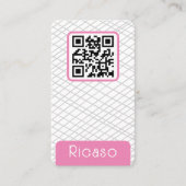 QR Code Lined Pattern Gepersonaliseerd Visitekaartje (Voorkant)
