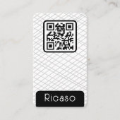QR Code Lined Pattern Gepersonaliseerd Visitekaartje (Voorkant)