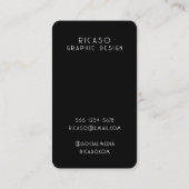 QR Code Lined Pattern Gepersonaliseerd Visitekaartje (Achterkant)