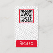 QR Code Lined Pattern Gepersonaliseerd Visitekaartje (Voorkant)