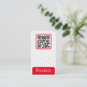 QR Code Lined Pattern Gepersonaliseerd Visitekaartje (Staand voorkant)
