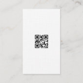 QR-code Linen Modern Professioneel Exclusief Visitekaartje (Achterkant)