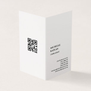 QR-code Linen Modern Professioneel Exclusief Visitekaartje