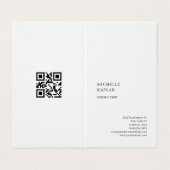QR-code Linen Modern Professionele Exclusieve Visitekaartje (Buitenkant ongevouwen)