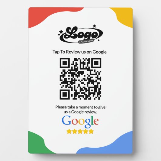 QR Code Link Google Review Fotoplaat (voorkant)