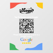 QR Code Link Google Review Raamsticker (Vel)
