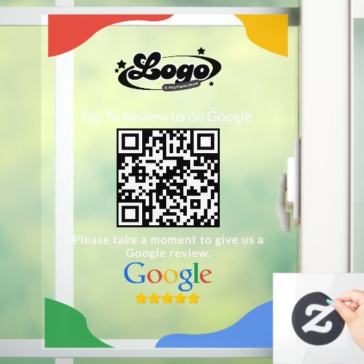QR Code Link Google Review Raamsticker (Huis)