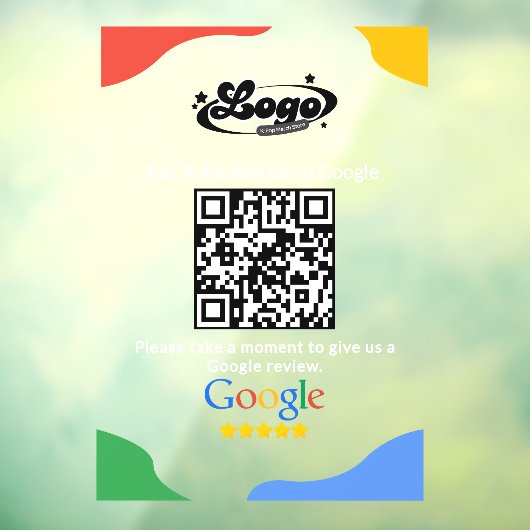 QR Code Link Google Review Raamsticker (Vel 3)