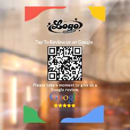 QR-code link Google Review  Raamsticker
