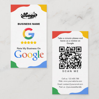 QR Code Link Google Review Visitekaartje