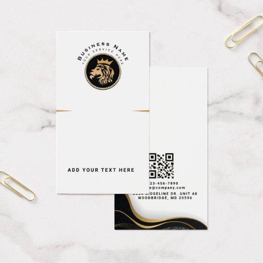 QR Code Lion Logo Business Scan voor Display Kaart (Kantoor)