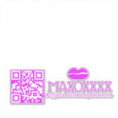 QR Code Lipgloss Bedrijfsnaam Auto Decal Sticker (Voorkant)