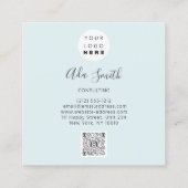 QR Code Logo Aangepast Aangepast Foto Consulting B Vierkante Visitekaartje (Achterkant)