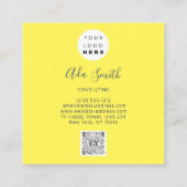 QR Code Logo Aangepast Aangepast Foto Consulting G Vierkante Visitekaartje (Achterkant)