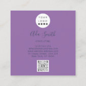 QR Code Logo Aangepast aangepast Foto Consulting P Vierkante Visitekaartje (Achterkant)