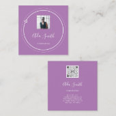 QR Code Logo Aangepast aangepast Foto Consulting P Vierkante Visitekaartje (Voorkant / Achterkant)