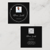 QR Code Logo Aangepast Aangepast Foto Consulting Z Vierkante Visitekaartje (Voorkant / Achterkant)