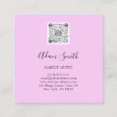 QR Code Logo Aangepast Aangepast Foto raadplegen L Vierkante Visitekaartje (Achterkant)