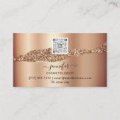 QR Code Logo Abstract koper Roos Gold Visitekaartje (Achterkant)