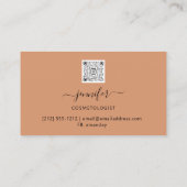 QR Code Logo Abstract koper Stroke Brown Visitekaartje (Achterkant)