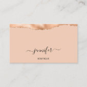 QR-code Logo Abstract koperen Roos per koper Visitekaartje (Voorkant)