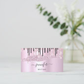 QR-code Logo Abstract Online winkelroze zwart Visitekaartje (Staand voorkant)