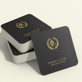 QR CODE logo barber stylist elegant zwart goud Vierkante Visitekaartje