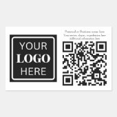 QR-code Logo Basic Business Rechthoekige Sticker (Voorkant)